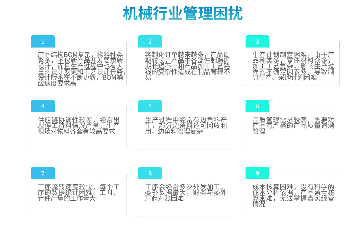 机械行业ERP系统解决方案